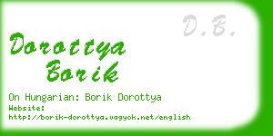 dorottya borik business card